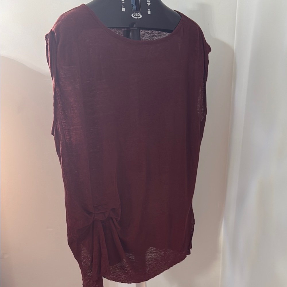 Acrobat Red Tie Front Blouse